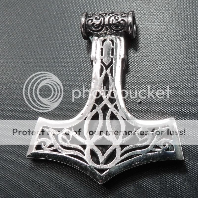 Horn OF Oden Cross Thors Hammer Viking Pendant Necklace Silver Brass Green GEM eBay