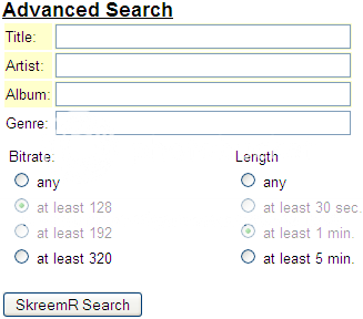 SkreemR: Tìm kiếm và download nhạc mp3 chất lượng cao