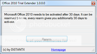 Office 2010 Trial Extender