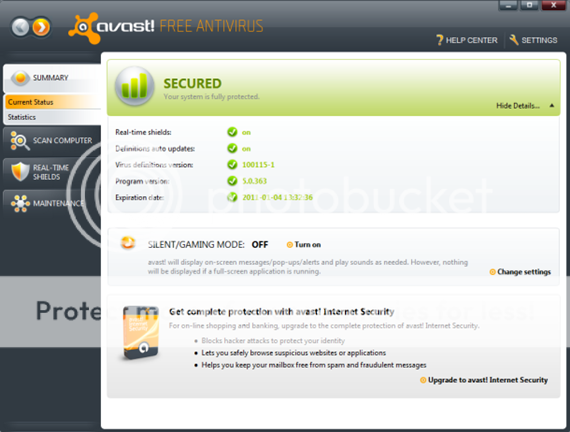 Download avast! Free Antivirus 5.0