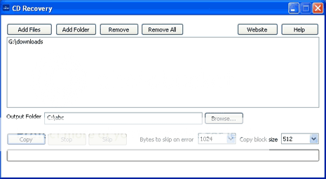 Copy dữ liệu từ đĩa CD/DVD bị xước với CD Recovery
