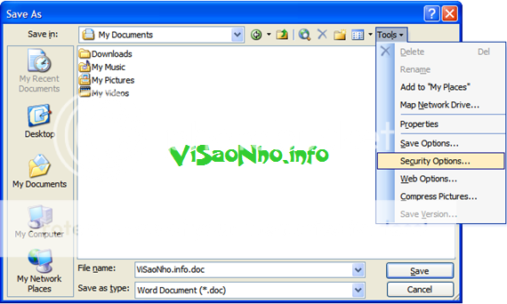 Cách đặt mật khẩu cho file Word